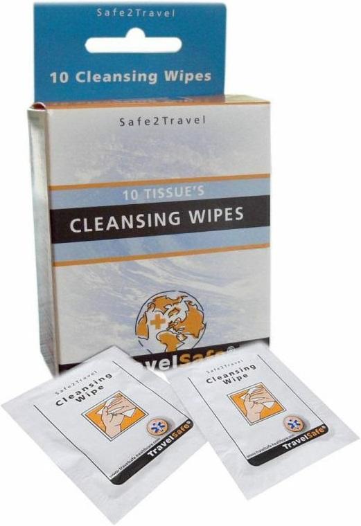 TravelSafe antibakteriální ubrousky Cleansing Wipes