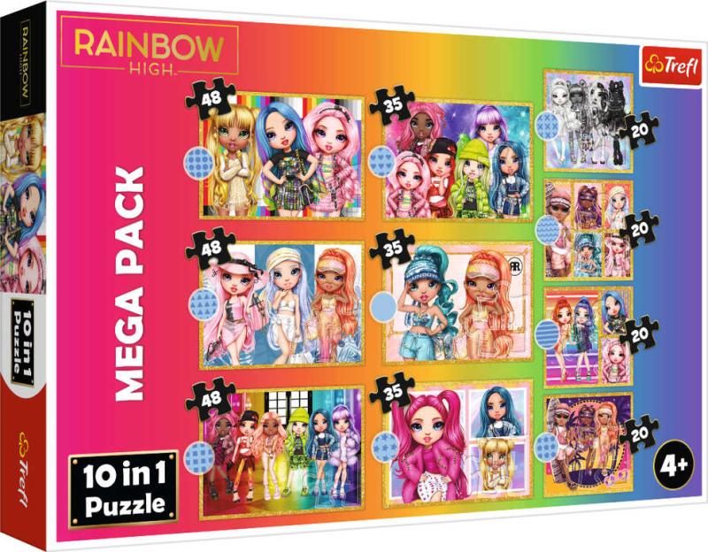 Trefl PUZZLE Rainbow High 10v1 skládačka 200 dílků