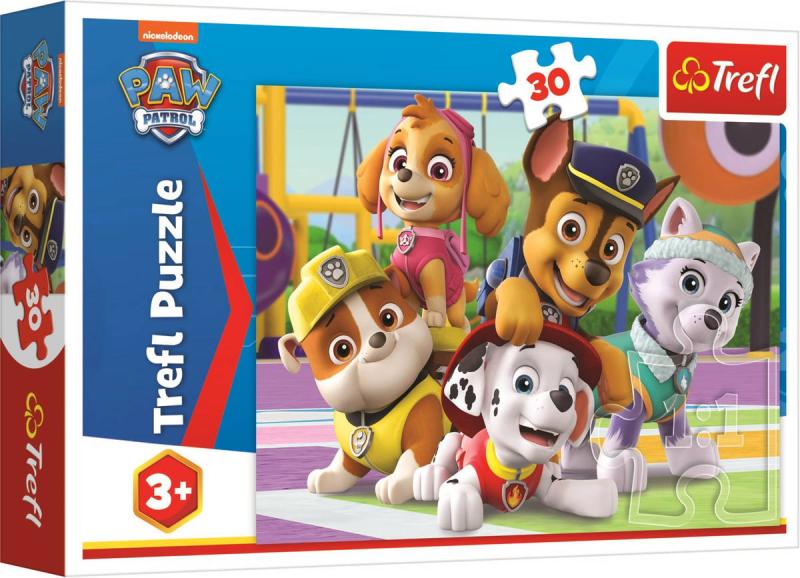Trefl PUZZLE Tlapková patrola: Vždy včas 27x20cm skládačka 30 dílků