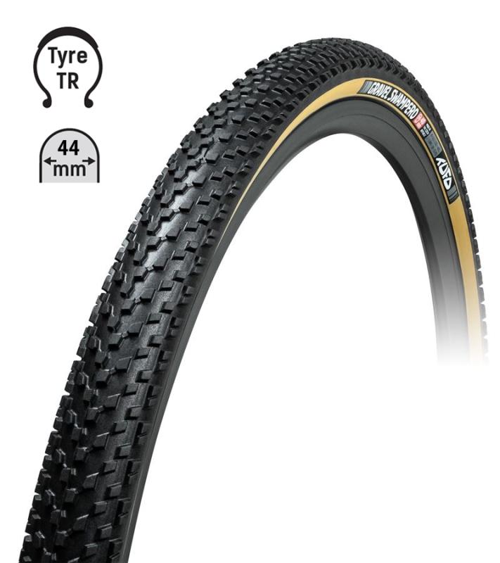 TUFO Plášť Gravel SWAMPERO 700x44C, bezduš .črn/béž
