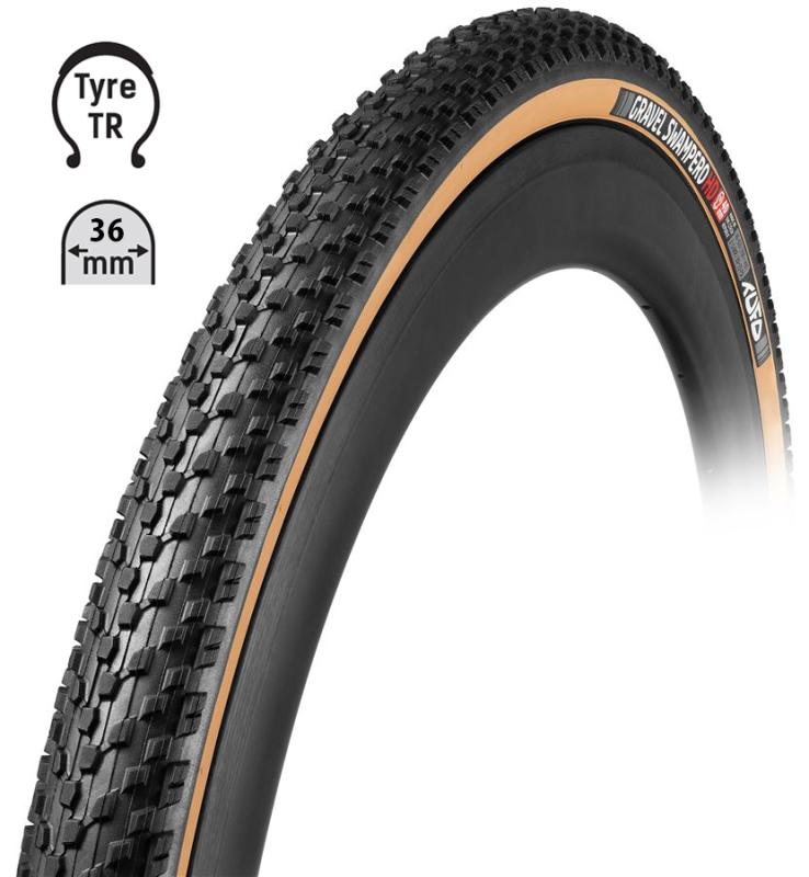 TUFO Plášť Gravel SWAMPERO HD 700x36C,bezdušový čierny/béžový