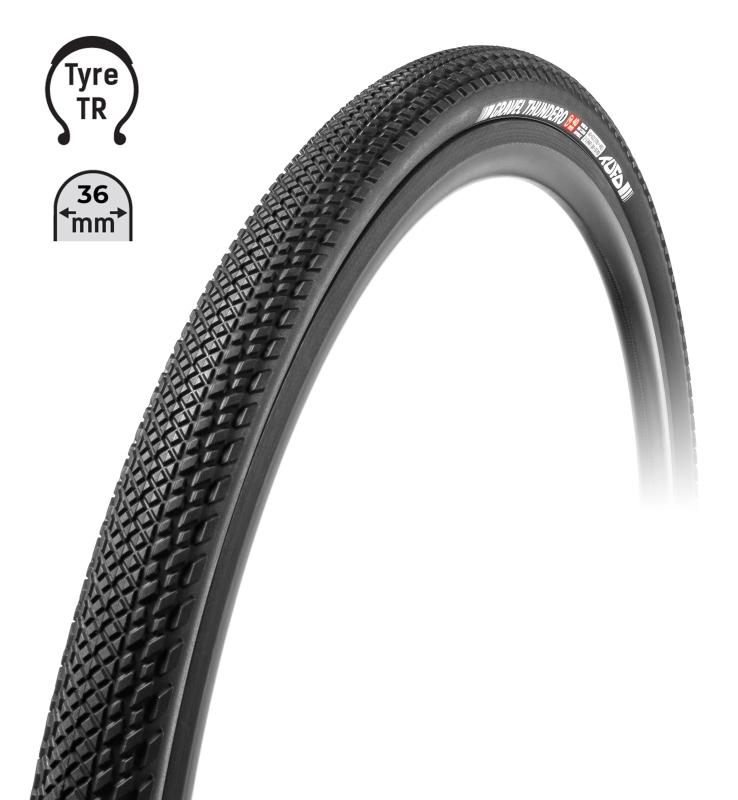 TUFO Plášť Gravel THUNDERO 700x36C, bezduš. črn