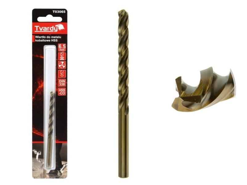TVARDY HSS M35 6,5 mm vrták z kobaltového kovu