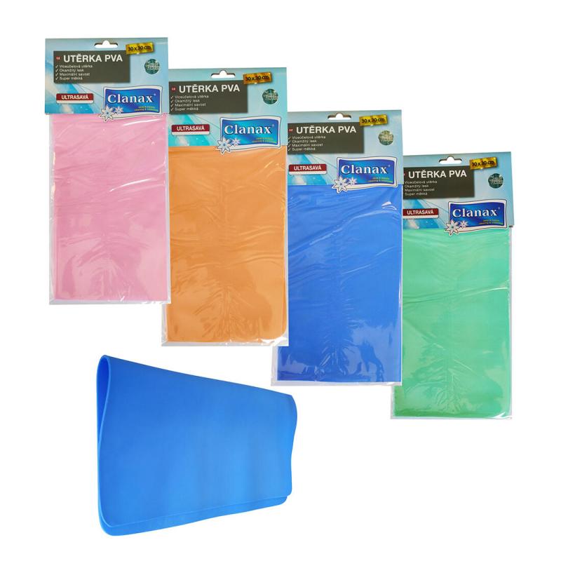 Utěrka ultrasavá 30x30cm PVA mix barev