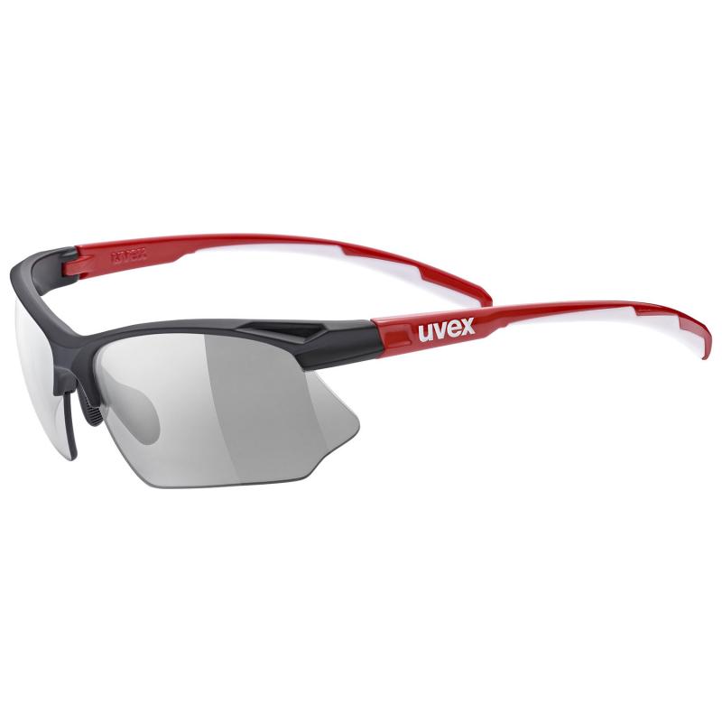 Uvex Sportstyle 802 Vario, Black Red White/smoke