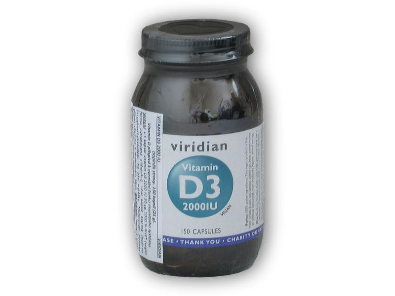 Viridian Vitamin D3 2000iu 150 kapslí