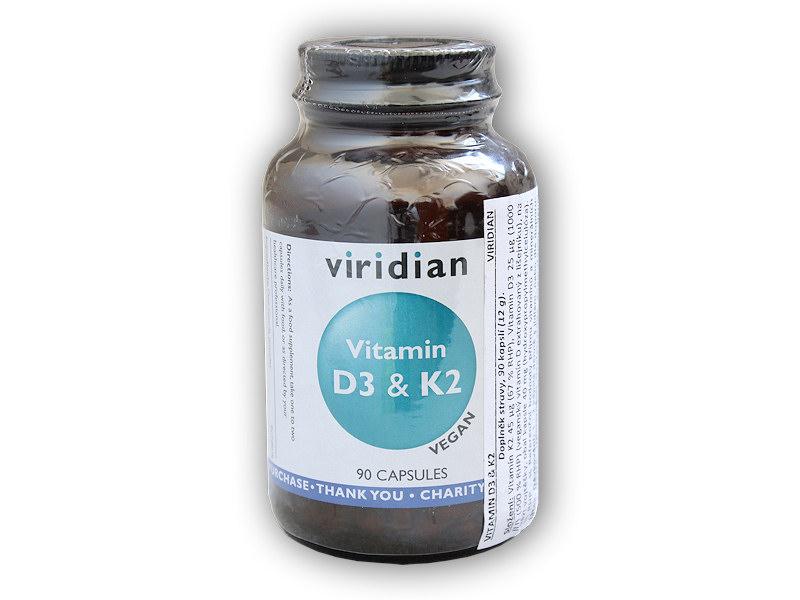 Viridian Vitamin D3 K2 90 kapslí