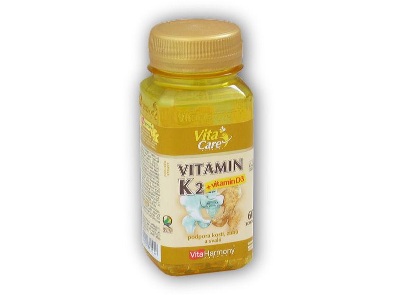 VitaHarmony Vitamín K2 100mcg + D3 25mcg 60 tablet