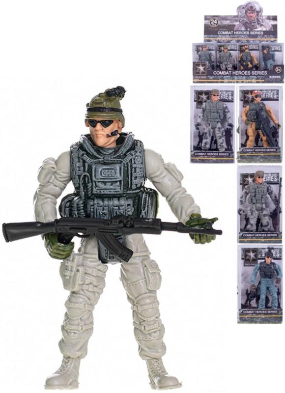 Voják kloubový se zbraní 10cm akční figurka speciální jednotky 4 druhy