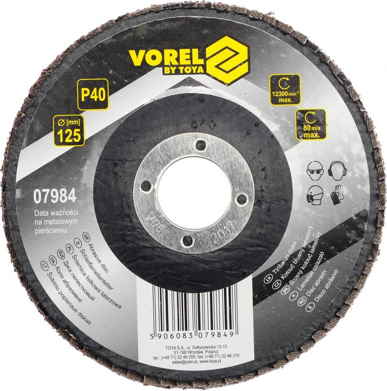 Vorel Kotouč brusný lamelový 125 mm P100