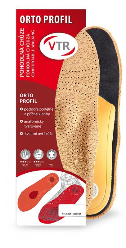 VTR Ortopedické vložky kožené Orto Profil POUZE 44 (VÝPRODEJ)