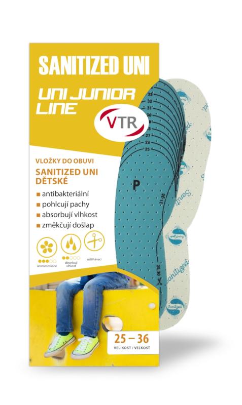 VTR Vložky do bot SANITIZED UNI dětské - ostřihávací 25-36