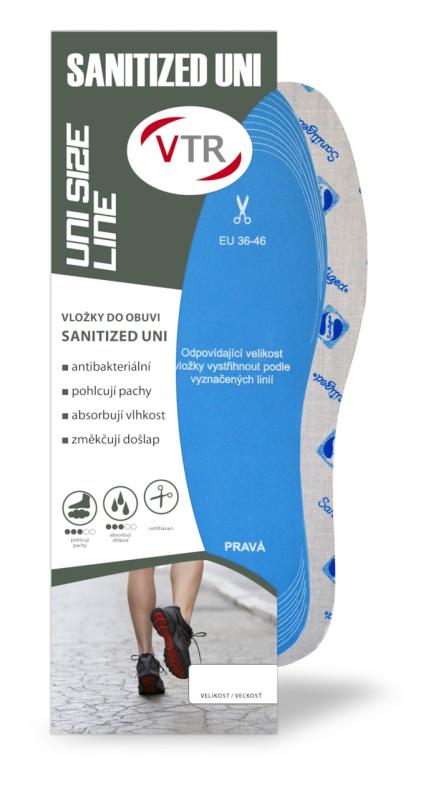 VTR Vložky do topánok SANITIZED UNI - strihacie 36-46