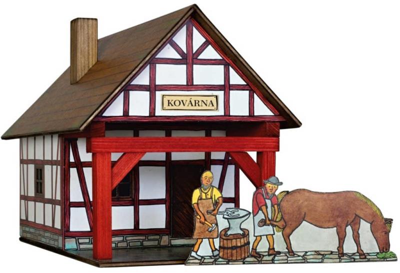 Walachia Kovárna hrázděná W38 Hobby Kit DŘEVĚNÁ (stavebnice)