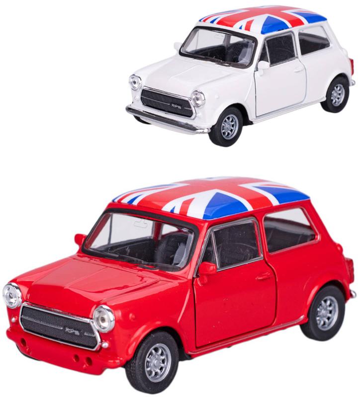 Welly Auto Mini Cooper 1300 UK kov zpětný chod 11cm 2 barvy