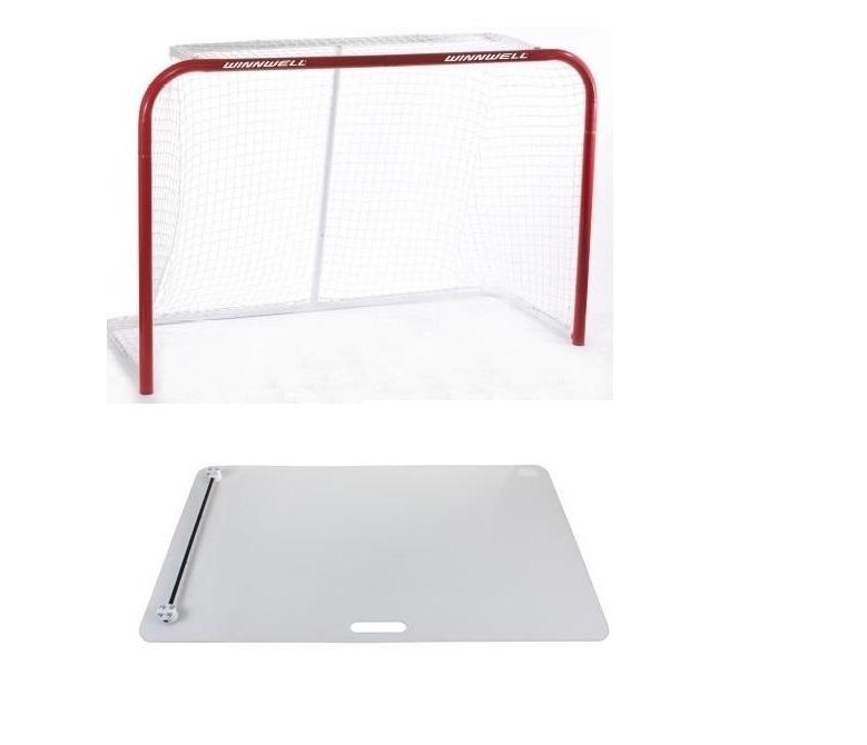 Levně Winnwell 72" branka - užší konstrukce + Merco Shooting Pad Rebounder deska s nahrávačem - 72 palců