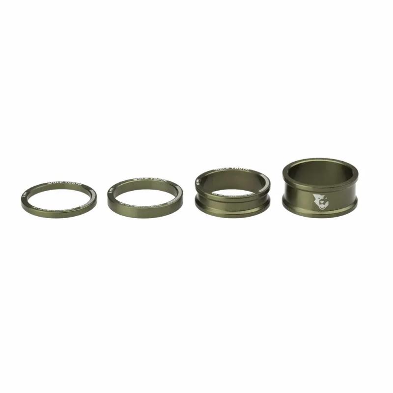 WOLF TOOTH sada podložiek 3,5,10,15mm olive