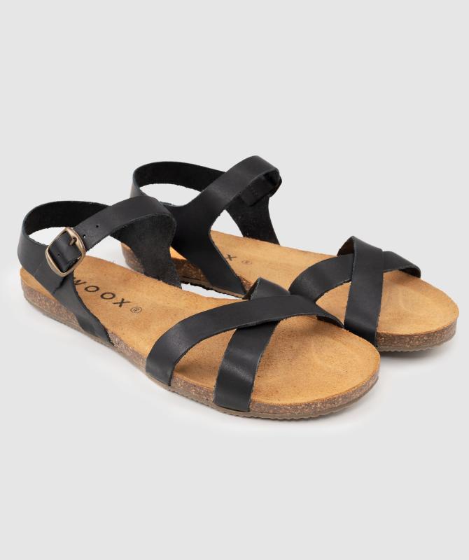 Woox Fidea Black dámske sandále