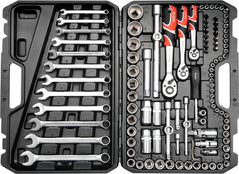 Yato Gola sada 1/2", 3/8", 1/4" + příslušenství 111 ks