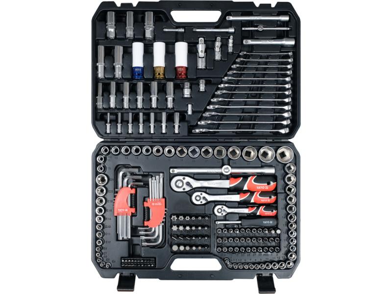 Yato Gola sada 1/2", 3/8", 1/4" + příslušenství 198 ks