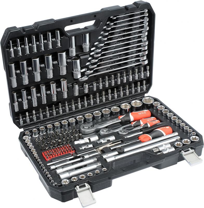 Yato Gola sada 1/2", 3/8", 1/4" + příslušenství 216 ks