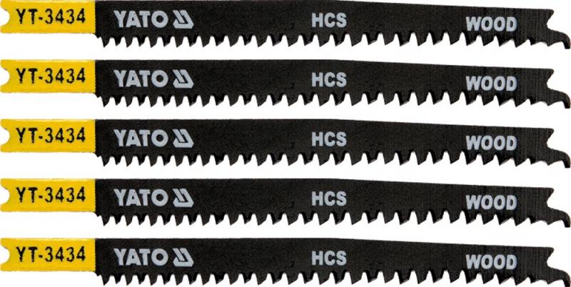Yato List pilový do přímočaré pily 108 mm na dřevo TPI12-8 5 ks