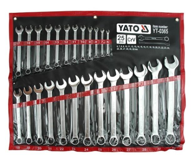 Yato Sada klíčů očkoplochých 25ks 6-32 mm