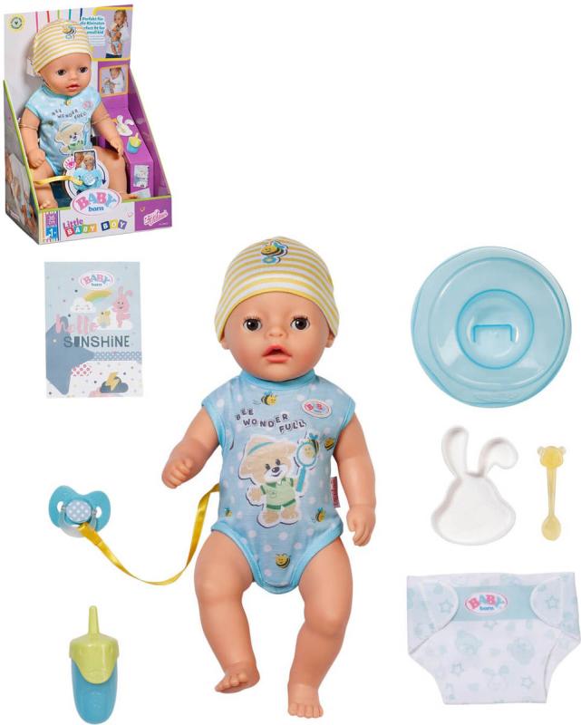 Zapf Creation ZAPF BABY BORN Little Panenka chlapeček 36cm miminko s funkcemi s doplňky
