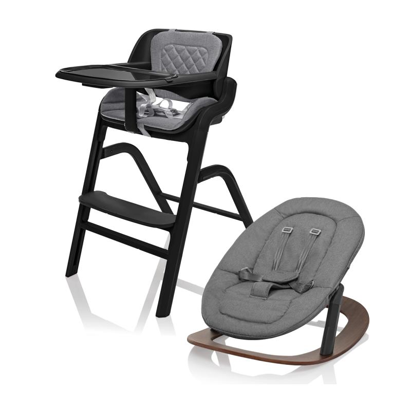 Zopa Set židlička Inspira + novorozenecký set + houpací základna Berry Black