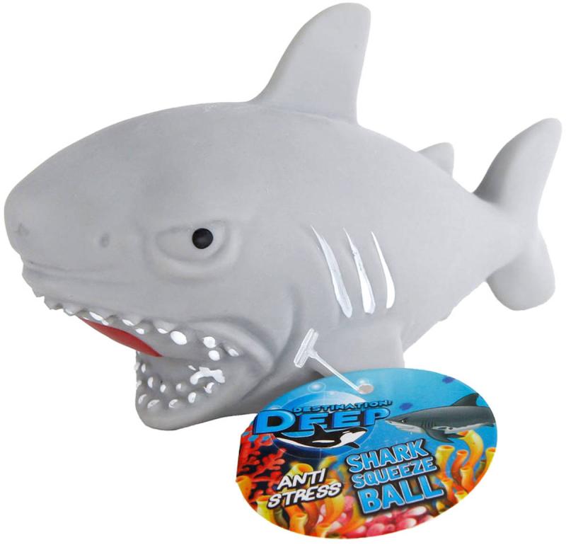 Žralok antistresový 14cm mačkací zvířátko strečové bublinový míček