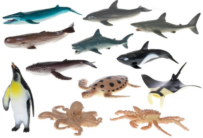Zvířátko mořské 8cm plastové figurky zvířátka 12 druhů